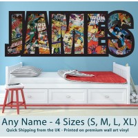 Childrens Name Wall Stickers Art Personalised Avengers/Marvel Boys/Girls Bedroom   122215087747
